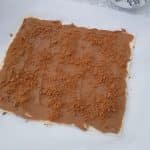 puff pastry with biscoff cookie butter and cookie crumbs on top