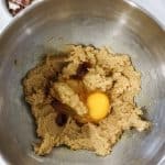egg and vanilla added to cookie dough for kinder cookies