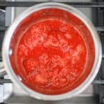 strawberry sauce with cornstarch mixed in
