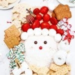 assembled santa face buttercream board