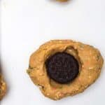 birthday cake oreo stuffed inside funfetti dough ball