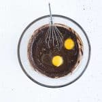 whisk in eggs for espresso martini brownies