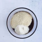 Fold in the coconut and almond flours to espresso martini brownies