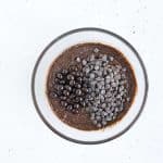 Add the chocolate chips, and chocolate-covered espresso beans