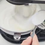 Add sugar to egg whites for Italian Meringue Buttercream