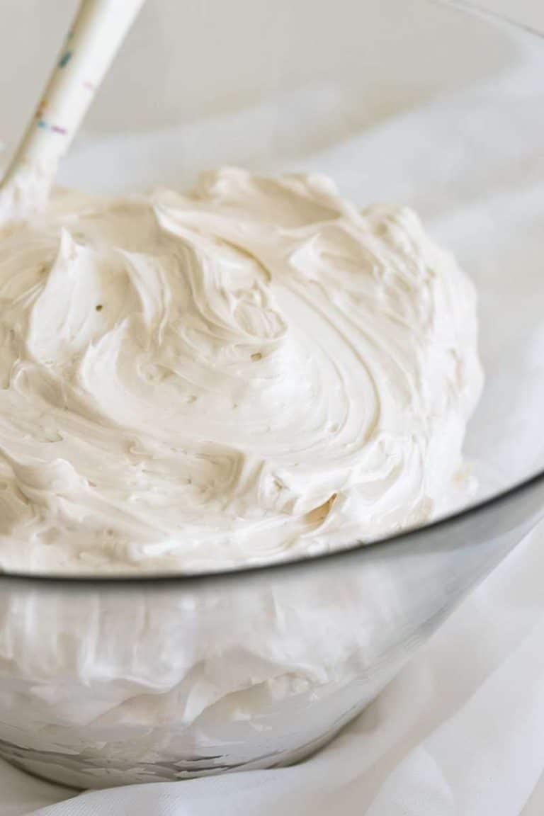 italian meringue buttercream in bowl