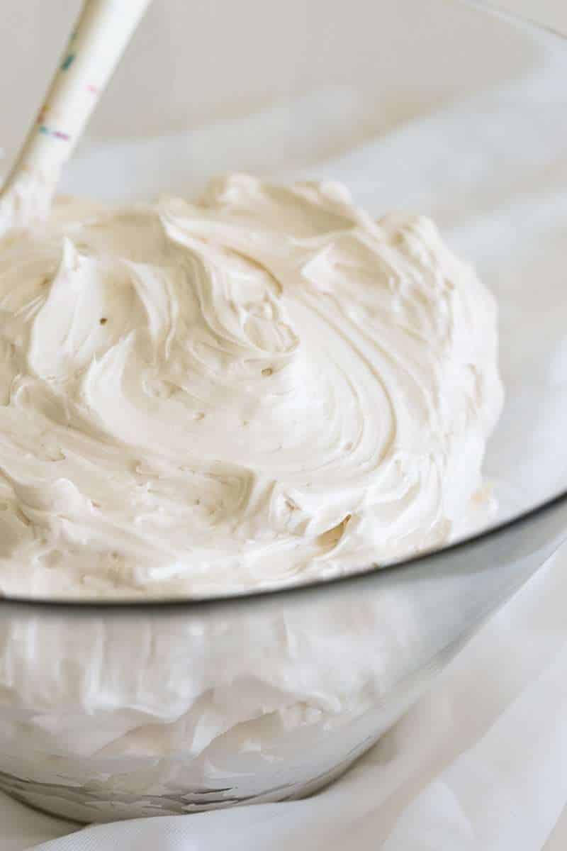 italian meringue buttercream in bowl