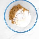 combine butter and sugar together for mini egg cookie dough