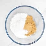 add dry ingredients to dough for mini egg cookie dough