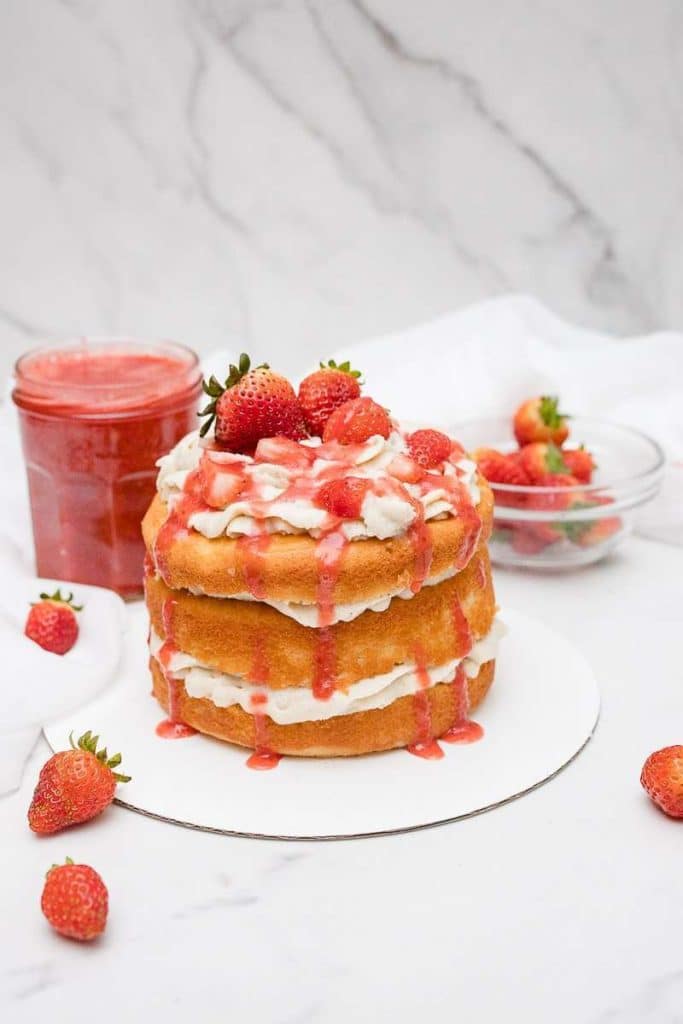 completed strawberry shortcake