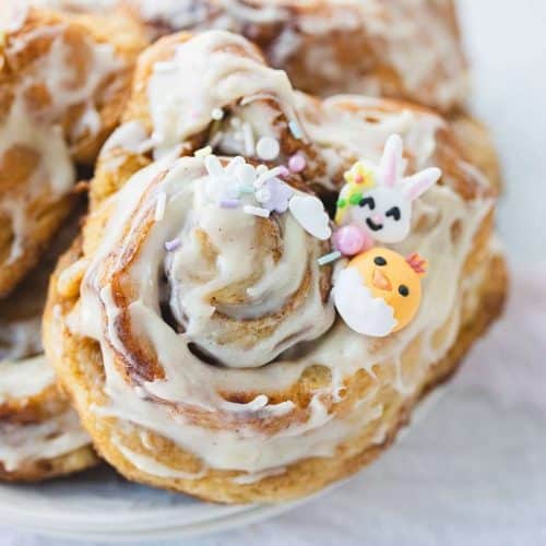 close up of cinnabunny on plate