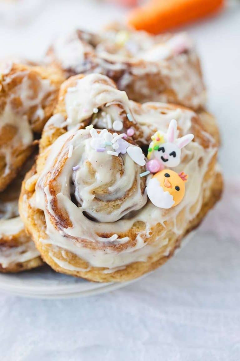 close up of cinnabunny on plate