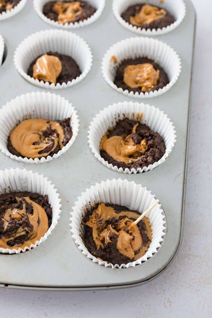 gluten_free_snickers_cupcakes_process_steps_swirl_peanut_butter