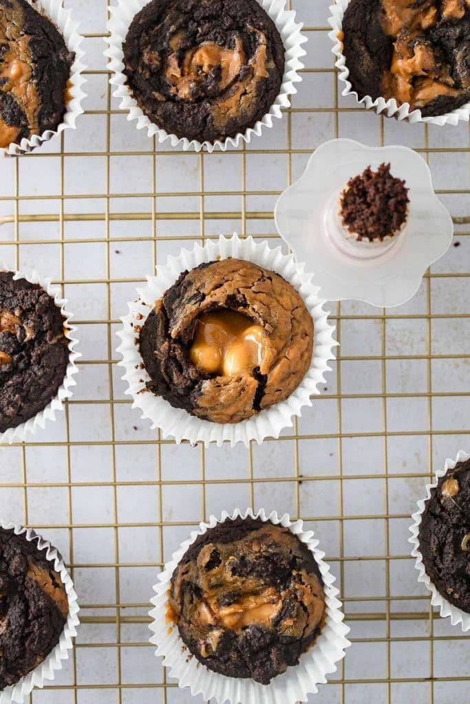 fill with caramel sauce