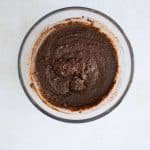 wet ingredients mixed with dry for snickers cupcakes