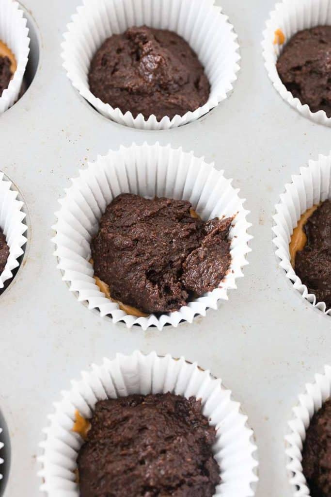 gluten_free_snickers_cupcakes_process_steps_add_cupcake_batter
