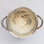 Tangzhong in pot for tangzhong Cinnamon Rolls