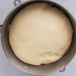 tangzhong cinnamon rolla fter first rise doubled in size