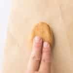 use your hands to shape the cashew butter eggs
