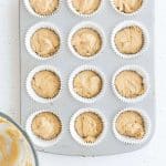 Divide the batter evenly among the prepared cupcake liners for the lemon honey cupcakes