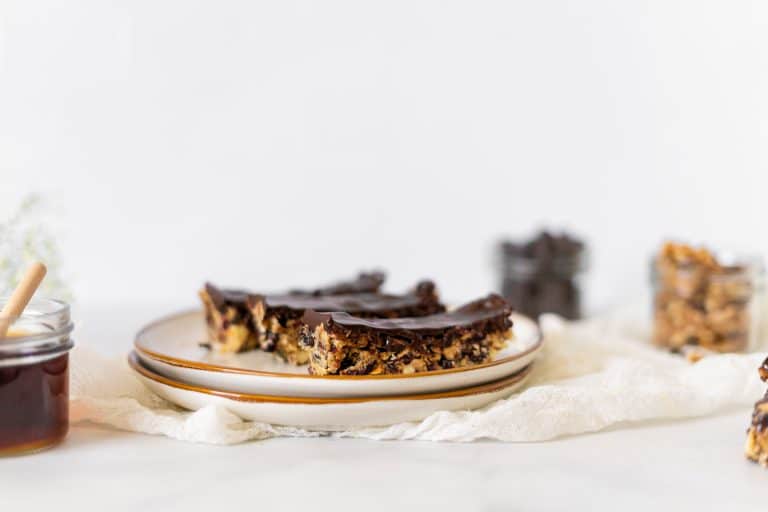 3 kind style energy protein bars on a plate