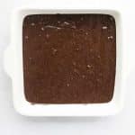 avocado brownie batter added to baking pan