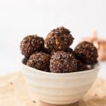 PUMPKIN SPICE ENERGY BALLS IN WHITE BOWL