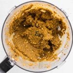 WET INGREDIENTS PULSED INTO FOOD PROCESSOR