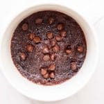 cooked pumpkin spice mug cake added in white mug