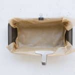 loaf pan lined with parchment paper