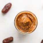 date caramel sauce in glass jar