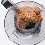 Gingerbread energy bite dough blended in food processor