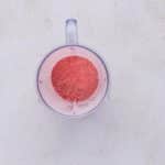 Freeze-dreid strawberries blended into a powder