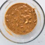 walnuts mixed into date cake batter