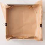 8x8 pan lined with parchment paper