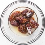 dates and baking soda mixed in hot water