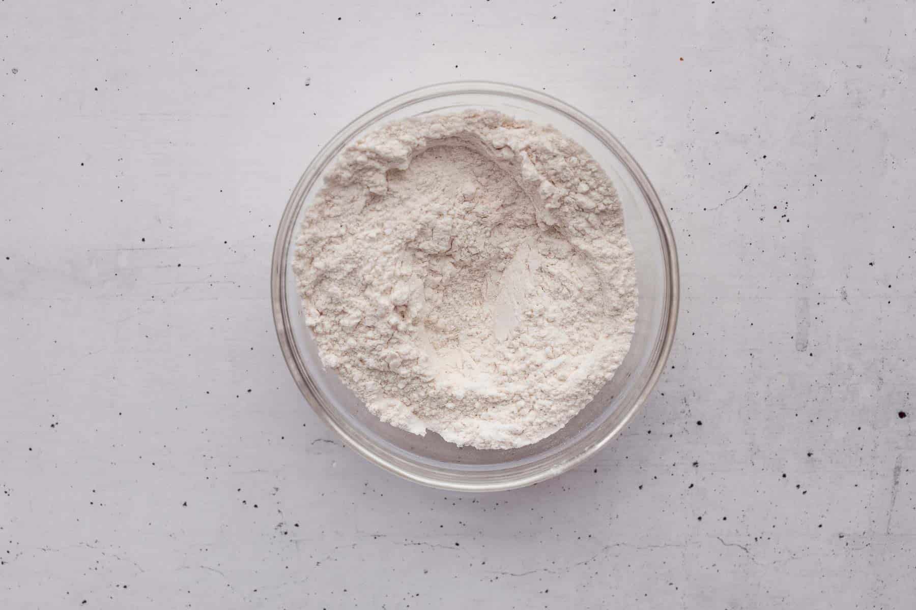 whisk together the flour, baking powder, and salt for the date cake