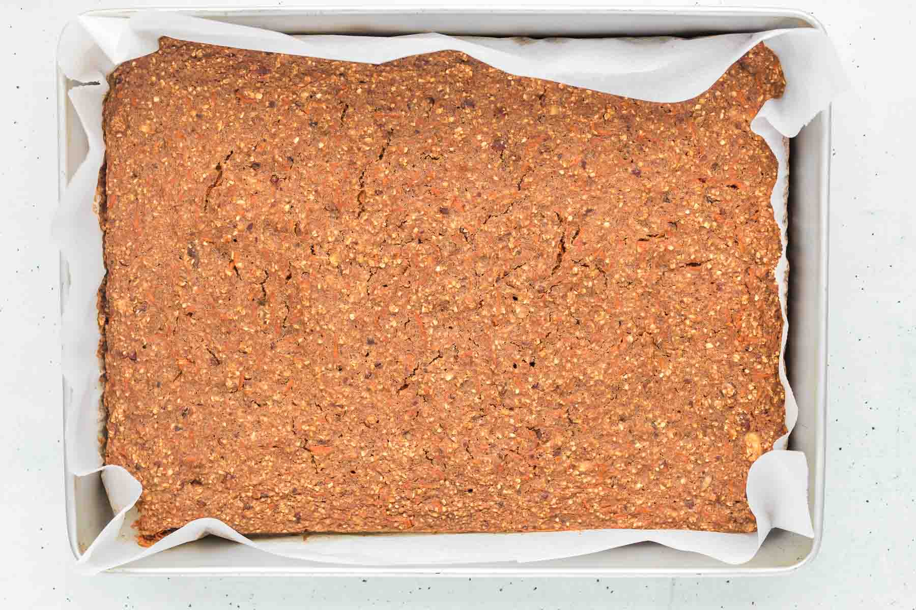 Baked sheet pan for mini carrot cakes