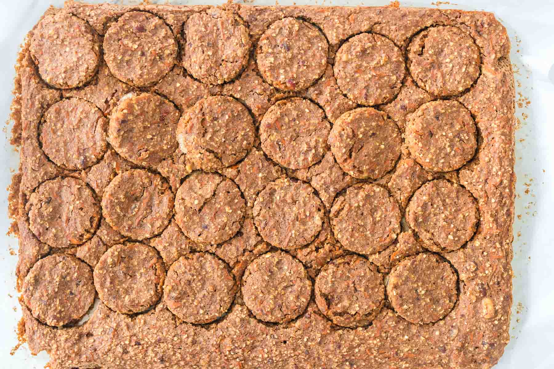 cut out mini carrot cakes with a 2" round cutter to get 24 circles