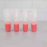 red layer in popsicle mold for red, white and blue popsicles