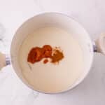 pumpkin spice and puree added to butter and marshmallow mixture for pumpkin rice krispie treats
